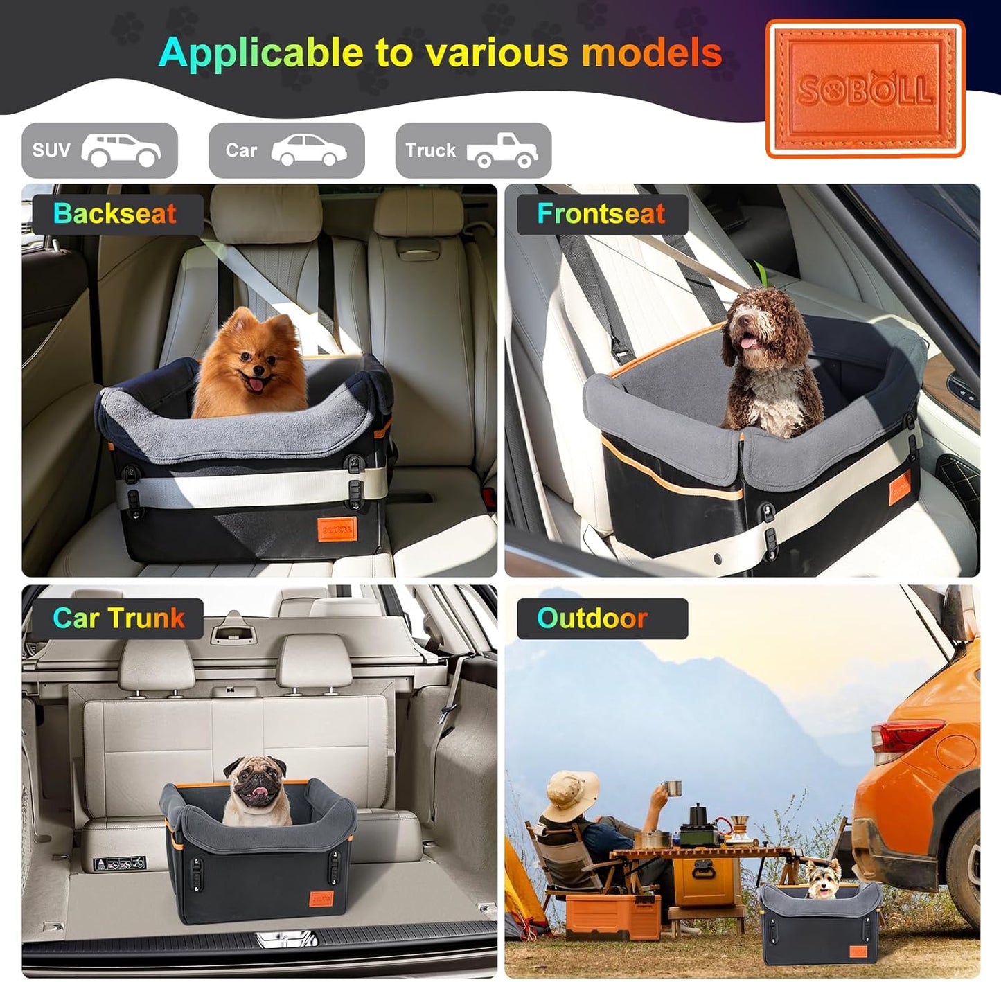 CozyRide Pet Car Seat – Waterproof, Secure & Travel-Ready Comfort for Small Dogs