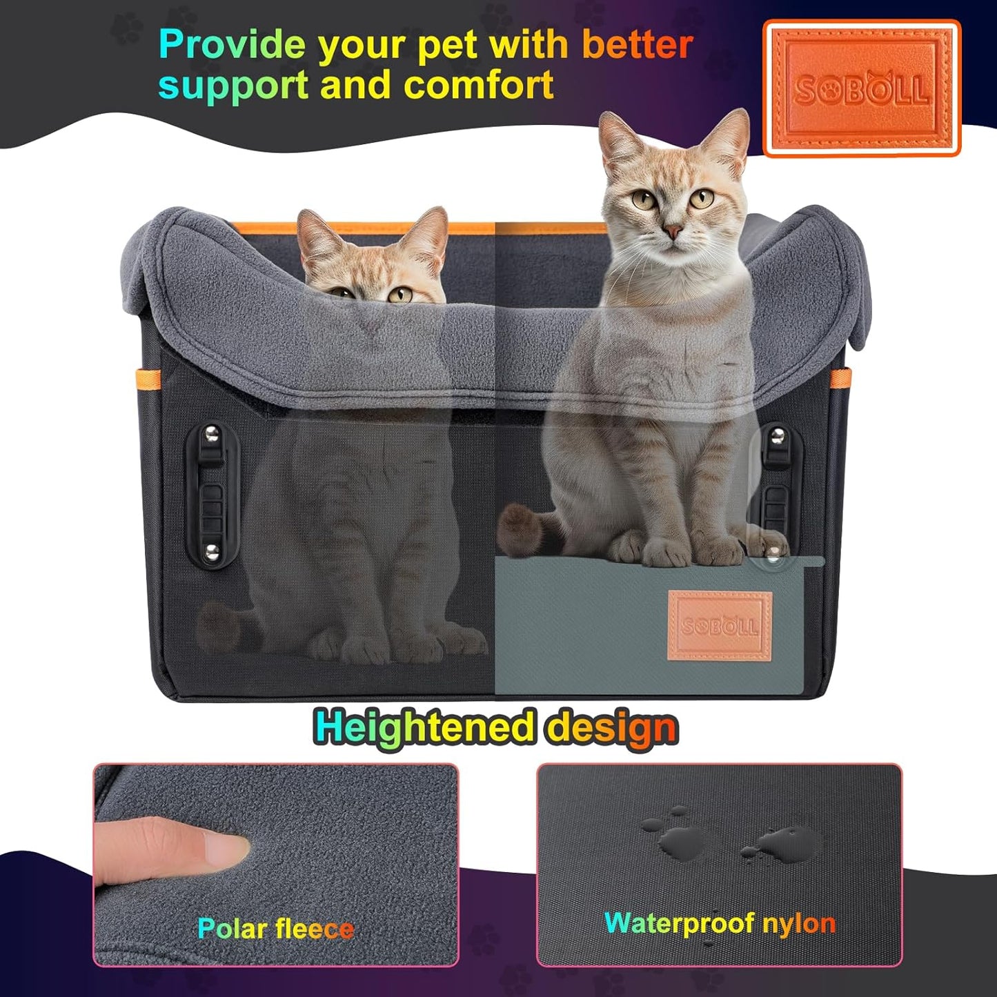 CozyRide Pet Car Seat – Waterproof, Secure & Travel-Ready Comfort for Small Dogs