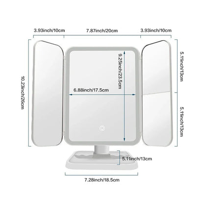 Trifold Makeup Mirror