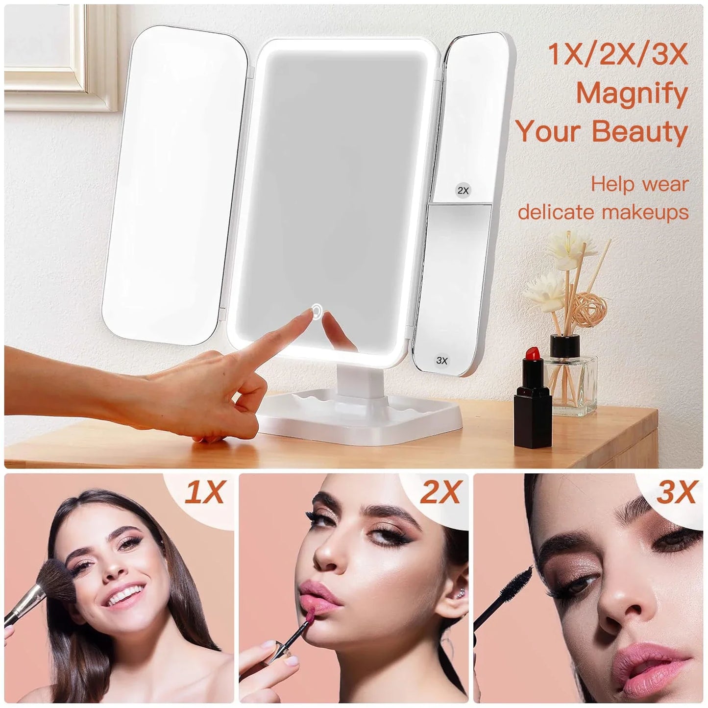 Trifold Makeup Mirror